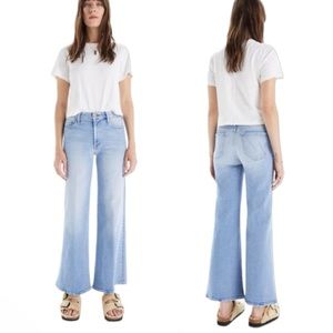 NWT MOTHER The Roller Wide Leg High Rise Jean in California Cruiser Size 32